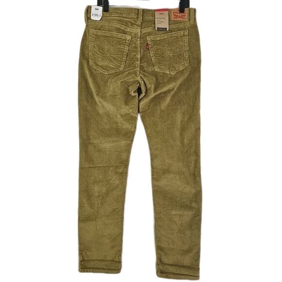 Levi's ~Woman Size 30×30~ Brown/Green Mid Rise Boyfriend Jeans CORDUROY NWT. - Picture 11 of 16